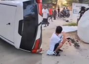 Pulang Dugem Pengendara Calya Tabrak Satu Keluarga Hingga Tewas