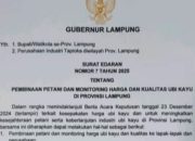 Pj Gubernur Lampung Akhirnya Keluarkan SE Monitoring Harga Singkong Usai Didemo Ribuan Petani