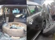 Viral, Mobil Kawanan Maling Ban Serep Dirusak Sopir Truk di Tol Balaraja