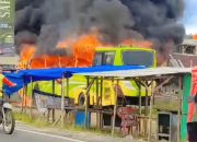 Bus Krui Putra Ludes Terbakar di Sekincau Lampung Barat, Diduga Ulah Anak anak