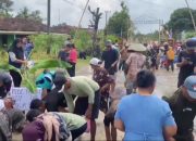Warga Lampung Selatan Protes Jalan Rusak Tebar Ikan Lele dan Berebut Bersama