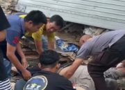 Truk Fuso Muatan Rongsokan Alami Kecelakaan di Pelabuhan Bakauaheni Lampung