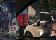 Diduga Rem Blong! 7 Kendaraan Tabrakan Beruntun di Depan RS Abdul Moeloek Bandar Lampung