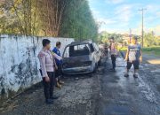Mobil Pickup Terbakar di Pringsewu, Tanpa Plat Nomor dan Pemiliknya Masih Misterius
