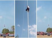 Aksi Heroik Siswa SD di Lampung Selatan Panjat Tiang Bendera Saat Upacara HUT RI Ke-80