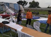 Tenda Festival Lampung Utara 2025 Roboh Diterpa Hujan Deras dan Angin Kencang