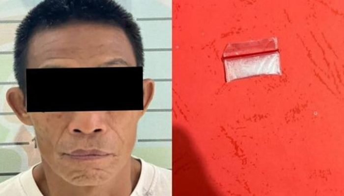 Pria Paruh Baya di Lampung Utara Diciduk Polisi karena Nyabu